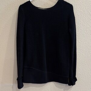 Black Ribbed Knit Sweater